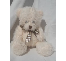 Mackó barna kockás sállal