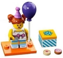 LEGO minifigura - Születésnapi parti lány
