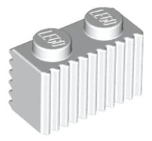 LEGO kocka, módosított, 1 x 2, rácsos