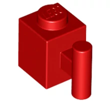 LEGO kocka, módosított, 1 x 1, függőleges karral