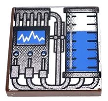 LEGO csempe 2 x 2, dekorált, mérőműszer LEGO csempe 2 x 2, dekorált, mérőműszer