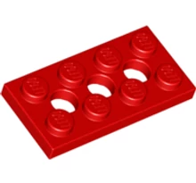 LEGO technic, alaplap 2 x 4, 3 lyukkal