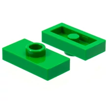 LEGO alaplap, módosított 1 x 2, csatlakozóval a tetején, típus 3 (jumper)