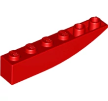 LEGO tető/lejtő inverz 6 x 1