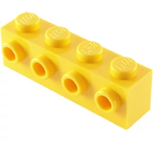 LEGO kocka, módosított, 1 x 4, 4 csatlakozóval az oldalán LEGO kocka, módosított, 1 x 4, 4 csatlakozóval az oldalán