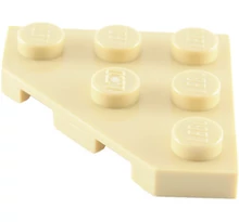 LEGO alaplap, ferde, 3 x 3, vágott sarokkal