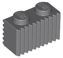 LEGO kocka, módosított, 1 x 2, rácsos