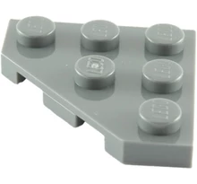 LEGO alaplap, ferde, 3 x 3, vágott sarokkal