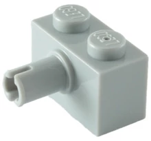 LEGO kocka, módosított, 1 x 2, oldalán csatlakozóval