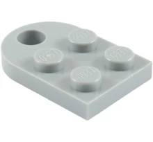 LEGO alaplap, módosított, 3 x 2, íves