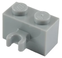LEGO kocka, módosított, 1 x 2, vízszintes O csatlakozóval