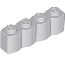 LEGO kocka, módosított, 1 x 4, íves oldallal LEGO kocka, módosított, 1 x 4, íves oldallal