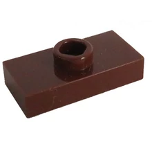 LEGO alaplap, módosított 1 x 2, csatlakozóval a tetején, típus 2 (jumper)