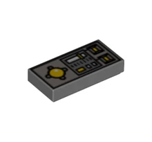 LEGO csempe 1 X 2, dekorált, vezérlőpanel mintával LEGO csempe 1 X 2, dekorált, vezérlőpanel mintával