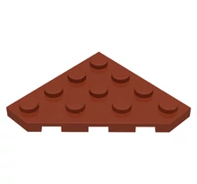 LEGO alaplap, ferde, 4 x 4, vágott sarokkal