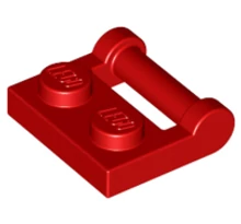 LEGO alaplap, módosított, 1 x 2 fogantyúval oldalán zárt végekkel