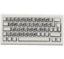 LEGO csempe 1 x 2, dekorált, klaviatura LEGO csempe 1 x 2, dekorált, klaviatura