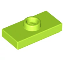 LEGO alaplap, módosított 1 x 2, csatlakozóval a tetején, típus 2 (jumper)