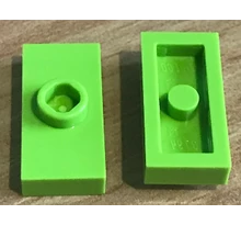 LEGO alaplap, módosított 1 x 2, csatlakozóval a tetején, típus 3 (jumper)