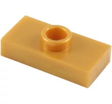LEGO alaplap, módosított 1 x 2, csatlakozóval a tetején, típus 2 (jumper)