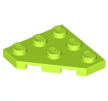 LEGO alaplap, ferde, 3 x 3, vágott sarokkal