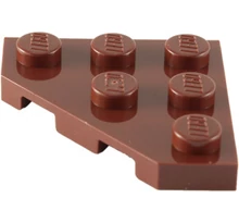 LEGO alaplap, ferde, 3 x 3, vágott sarokkal