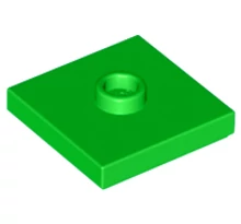 LEGO alaplap, módosított 2 x 2, csatlakozóval a tetején (jumper)