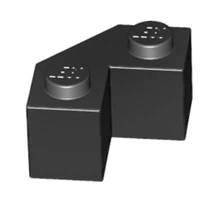 LEGO kocka, módosított, 2 x 2, fűrészfogas