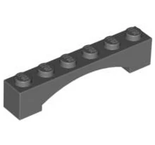 LEGO boltív 1 x 6, emelt