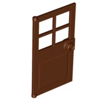 LEGO ajtó 1 x 4 x 6, 4 panellel és fogantyúval LEGO ajtó 1 x 4 x 6, 4 panellel és fogantyúval