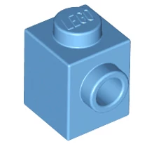 LEGO kocka, módosított, 1 x 1, oldalán 1 csatlakozóval