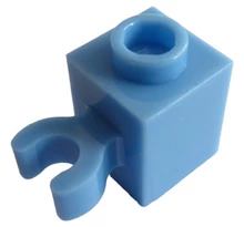 LEGO kocka, módosított, 1 x 1, vízszintes O csatlakozóval, típus 2