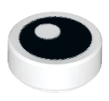 LEGO kerek csempe 1 x 1 nyitott szem mintával LEGO kerek csempe 1 x 1 nyitott szem mintával