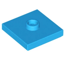 LEGO alaplap, módosított 2 x 2, csatlakozóval a tetején (jumper)