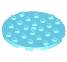 LEGO alaplap, kerek 6 x 6 lyukkal
