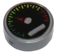 LEGO csempe kerek, 1 x 1, dekorált, mérőműszer/kilométeróra LEGO csempe kerek, 1 x 1, dekorált, mérőműszer/kilométeróra