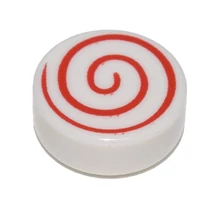 LEGO csempe kerek, 1 x 1, dekorált, spirál mintával LEGO csempe kerek, 1 x 1, dekorált, spirál mintával