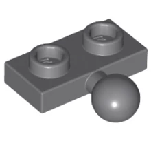 LEGO alaplap, módosított, 1 x 2 gömbbel LEGO alaplap, módosított, 1 x 2 gömbbel