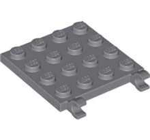 LEGO alaplap, módosított, 4 x 4, oldalán 2 csatlakozóval LEGO alaplap, módosított, 4 x 4, oldalán 2 csatlakozóval