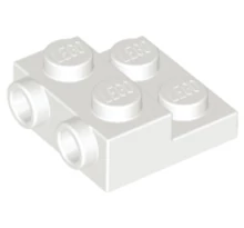 LEGO alaplap, 2 x 2 x 2/3, csatlakozóval az oldalán is