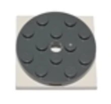 LEGO forgó alap, kerek, 4 x 4 x 2/3, fehér alapon, komplett