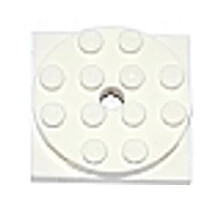 LEGO forgó alap, kerek, 4 x 4 x 2/3, fehér alapon, komplett LEGO forgó alap, kerek, 4 x 4 x 2/3, fehér alapon, komplett