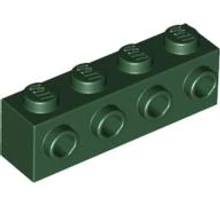 LEGO kocka, módosított, 1 x 4, 4 csatlakozóval az oldalán LEGO kocka, módosított, 1 x 4, 4 csatlakozóval az oldalán