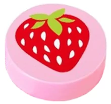 LEGO kerek csempe 1 x 1 eper mintával LEGO kerek csempe 1 x 1 eper mintával