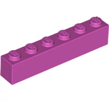 LEGO kocka 1 x 6 LEGO kocka 1 x 6