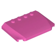 LEGO autó motorháztető, 4 x 6 x 2/3