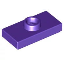 LEGO alaplap, módosított 1 x 2, csatlakozóval a tetején, típus 2 (jumper) LEGO alaplap, módosított 1 x 2, csatlakozóval a tetején, típus 2 (jumper)