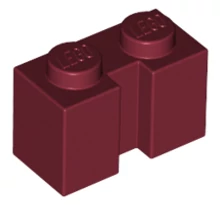 LEGO kocka, módosított, 1 x 2 oldalán bevágással LEGO kocka, módosított, 1 x 2 oldalán bevágással