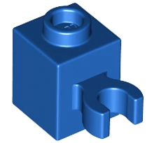 LEGO kocka, módosított, 1 x 1, vízszintes O csatlakozóval, típus 2