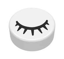 LEGO kerek csempe 1 x 1 csukott szem mintával LEGO kerek csempe 1 x 1 csukott szem mintával